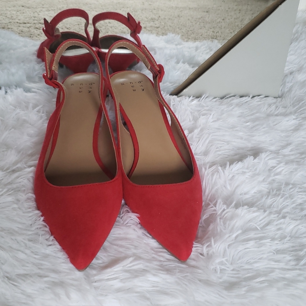 A New Day Red Pointed Small Heel